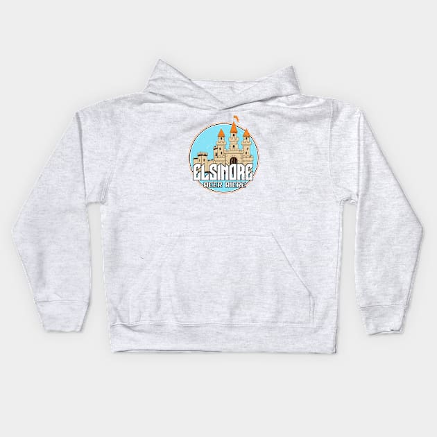 elsinore beer retro Kids Hoodie by olivia parizeau